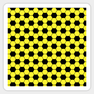 Football / Soccer Ball Texture on Yellow Background Sticker